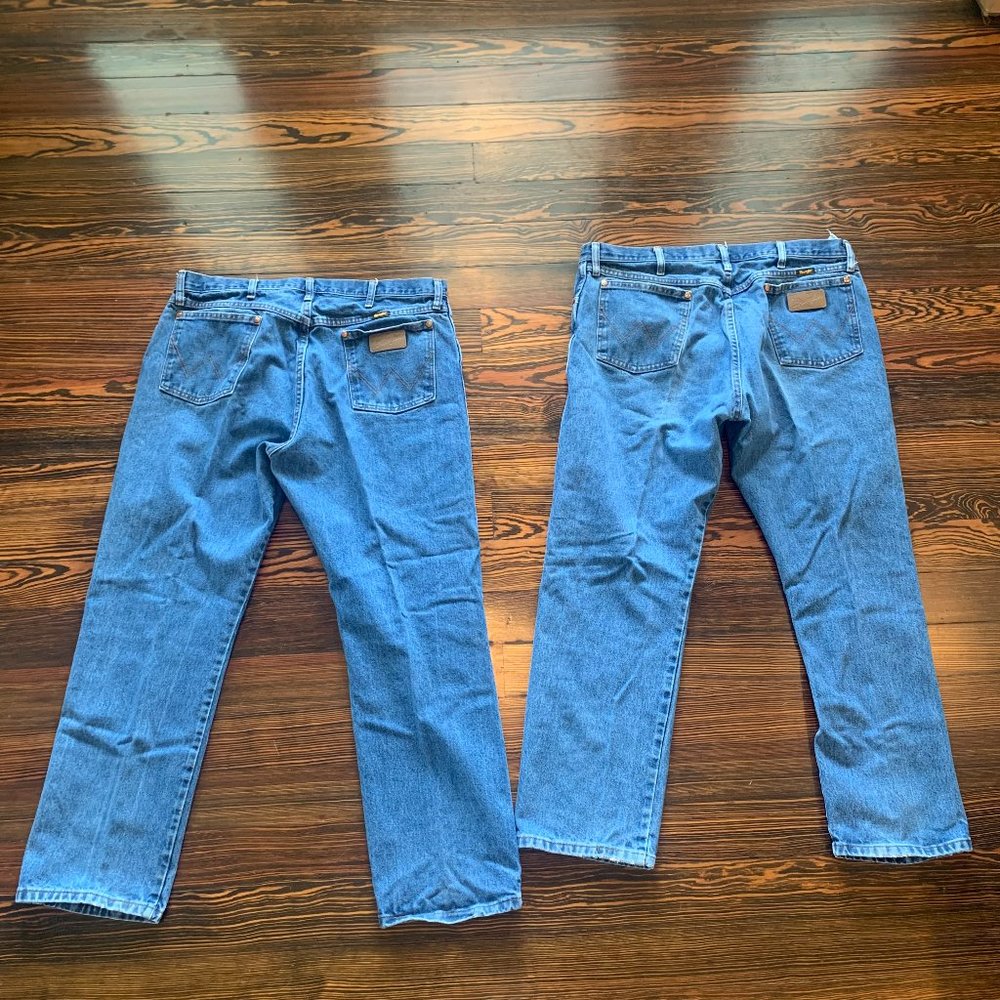 2 Pairs Men's Wranglers Cowboy Cut 13MWZMI Jeans